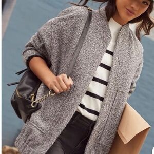 VICI Grey Textured Bomber Jacket